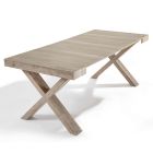 Extendable Console Up to 195 cm in Folding Melamine Wood - Merlin Viadurini