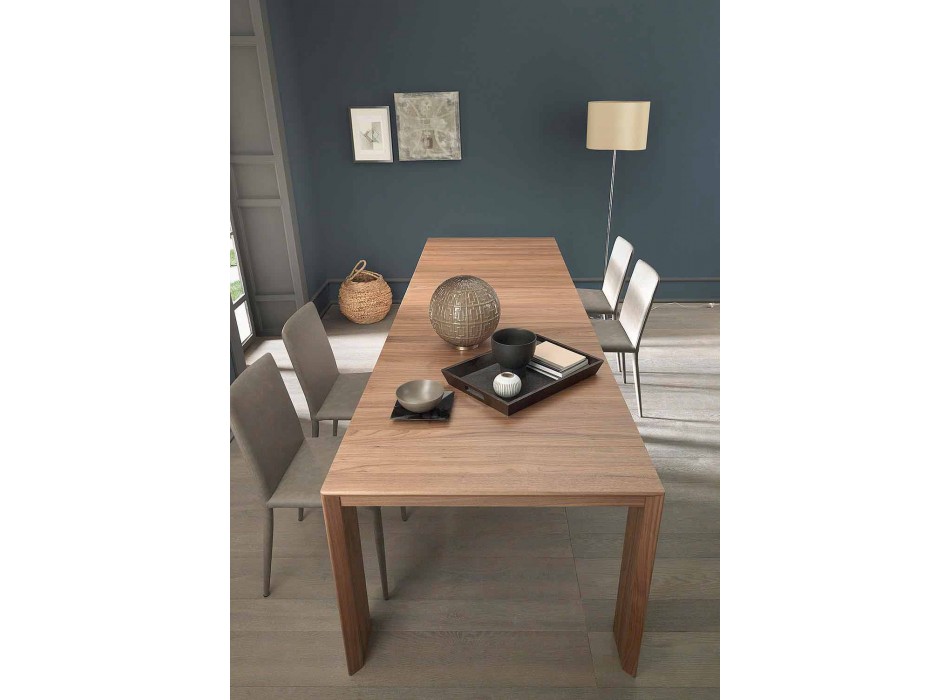 Extendable Console Up to 295 cm in Made in Italy Design Wood - Temocle Viadurini