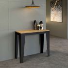 Extendable Console up to 300 cm in Made in Italy Wooden Microparticles – Flamber Viadurini