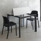 Extendable console up to 90 cm in melamine and metal Made in Italy - Bag Viadurini