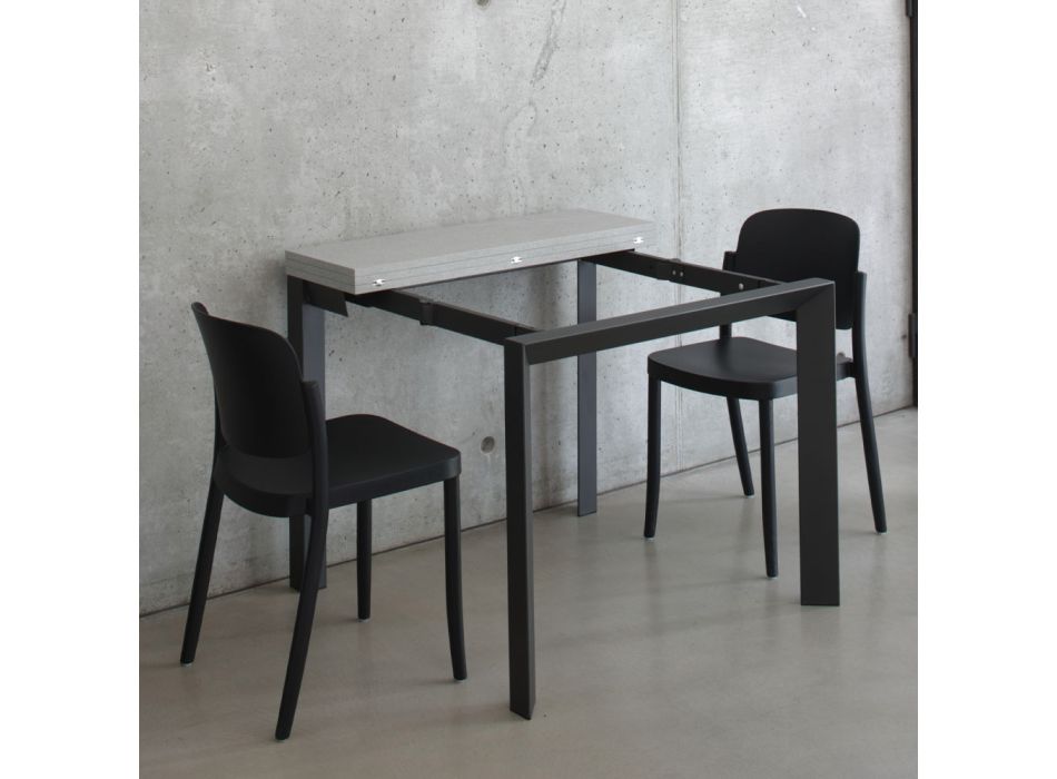 Extendable console up to 90 cm in melamine and metal Made in Italy - Bag Viadurini