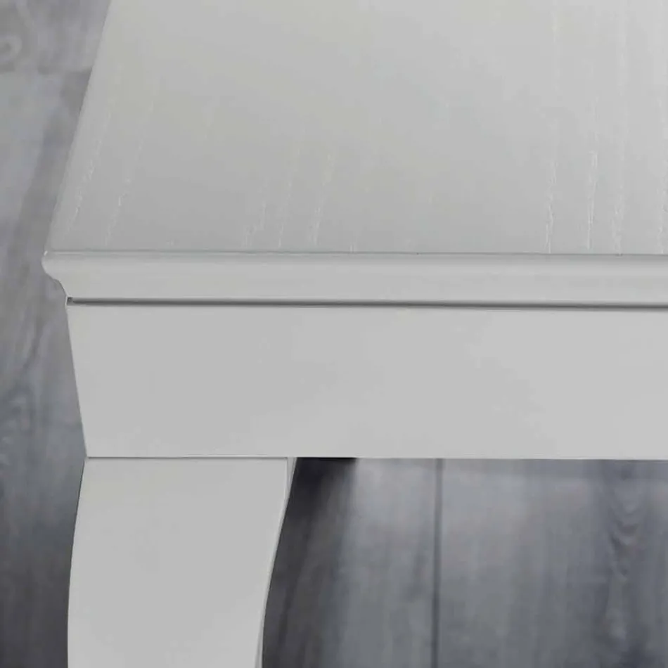 Extendable Console in Gray Gray Lacquered Ash Wood - Woodpecker Viadurini