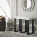 Extendable Console in Wood and Anthracite Frame Made in Italy - Mago