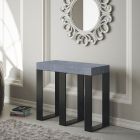 Extendable Console in Wood and Anthracite Frame Made in Italy - Mago Viadurini