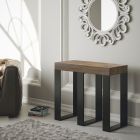 Extendable Console in Wood and Anthracite Frame Made in Italy - Mago Viadurini