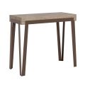 Extendable Console in Wood and Rust Iron Frame Made in Italy - Forest