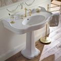 Vintage Ceramic Bathroom Console on Colonna, Made in Italy - Paulina