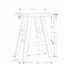 Modern Bathroom Console in Natural Teak Wood with Side Hooks - Zacary Viadurini