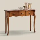 Classic Wooden Console 3 or 5 Luxury Drawers Made in Italy - London Viadurini