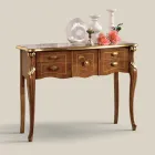 Classic Wooden Console 3 or 5 Luxury Drawers Made in Italy - London Viadurini