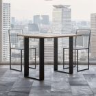 Console with Book Opening in Anthracite Wood and Steel Made in Italy - Spada Viadurini
