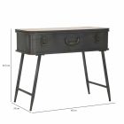 Console with Modern Design Container in Iron and Wood - Gomes Viadurini