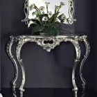 Console table with MDF panel and decorations in multiple colors made in Italy Giacomo Viadurini