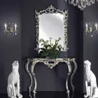 Console table with MDF panel and decorations in multiple colors made in Italy Giacomo Viadurini