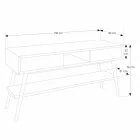 Modern design bathroom console table in Pistoia natural teak Viadurini