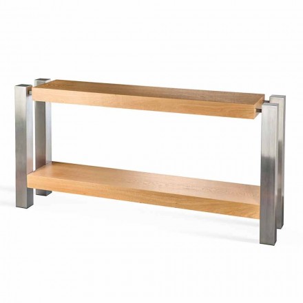 Rectangular double-design console table in Aida oak Viadurini