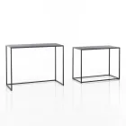 Double Console Made of Anthracite Steel - Osmium Viadurini