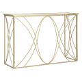 Fixed Golden Iron Entrance Console with Mirror Top - Emilia