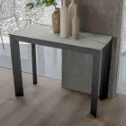 Extendable Outdoor Console with Metal Base and Hpl Top - Aghetto Viadurini