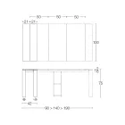 Extendable Outdoor Console with Metal Base and Hpl Top - Aghetto Viadurini