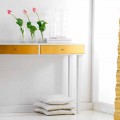 Fixed wooden console with Beel drawers, modern design