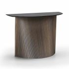 Modern fixed console with convex shape and stoneware top, Apice Viadurini