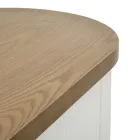 Wooden Console with Top and Inserts with a Rounded Design and Drawer - Rachel Viadurini