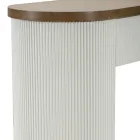 Wooden Console with Top and Inserts with a Rounded Design and Drawer - Rachel Viadurini