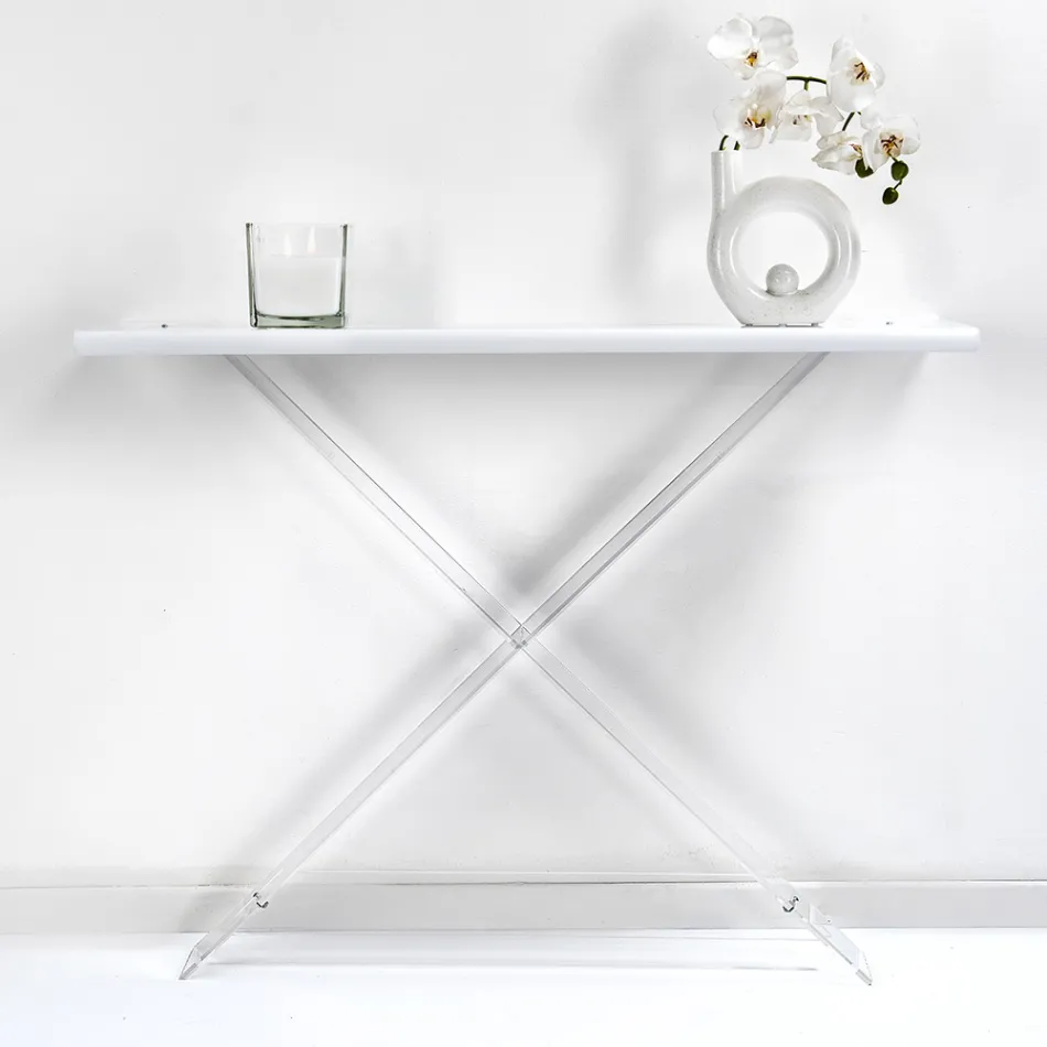 Plexiglass Console for Entrance or Living Room Made in Italy - Tennessee Viadurini