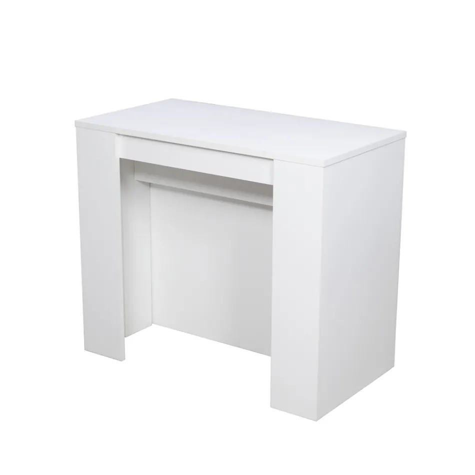 Modern Extendable Console 296 cm in Melamine Wood Made in Italy - Ariella Viadurini