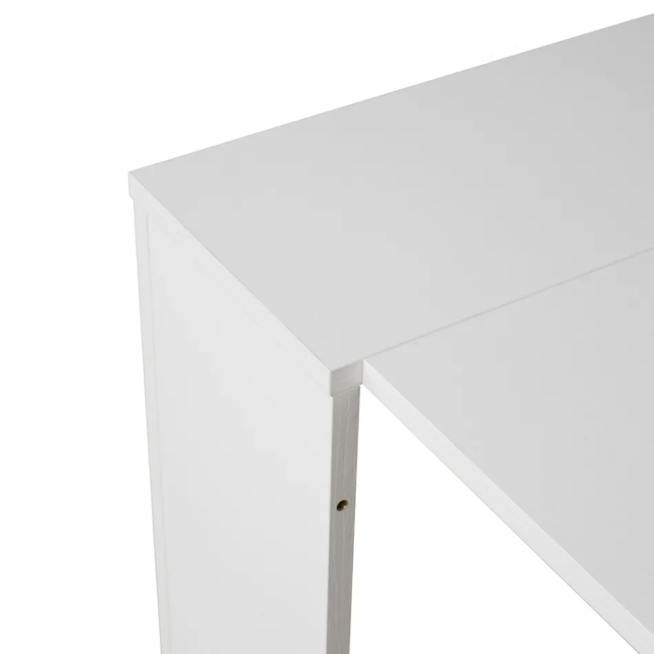 Modern Extendable Console 296 cm in Melamine Wood Made in Italy - Ariella Viadurini