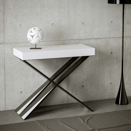 Modern Console Extendable to 300 cm with Anthracite Frame Made in Italy - Avventura Viadurini