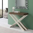 Modern Console Extendable to 300 cm with White Frame Made in Italy - Mirror Viadurini