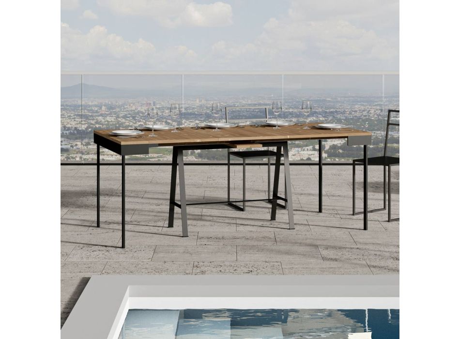 Modern Console Extendable to 300 cm in Different Finishes Made in Italy - Regina Viadurini
