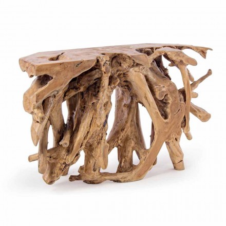 Modern Luxury Design Console in Natural Teak Roots - Carob Viadurini