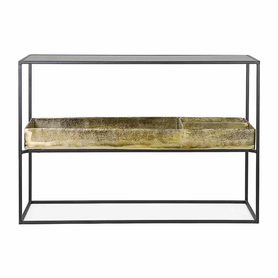 Modern and Elegant Design Console in Steel and Glass Homemotion - Malpensa Viadurini