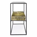 Modern and Elegant Design Console in Steel and Glass Homemotion - Malpensa Viadurini