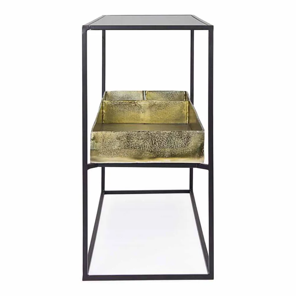 Modern and Elegant Design Console in Steel and Glass Homemotion - Malpensa Viadurini