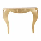 Modern Console in Iron Leaf Gold or Silver Made in Italy - Daledale Viadurini
