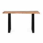 Modern Console in Acacia Wood and Steel Design Homemotion - Teresanna Viadurini