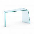 Modern Entrance Consolle in Extraclear Glass Made in Italy - Rosalia