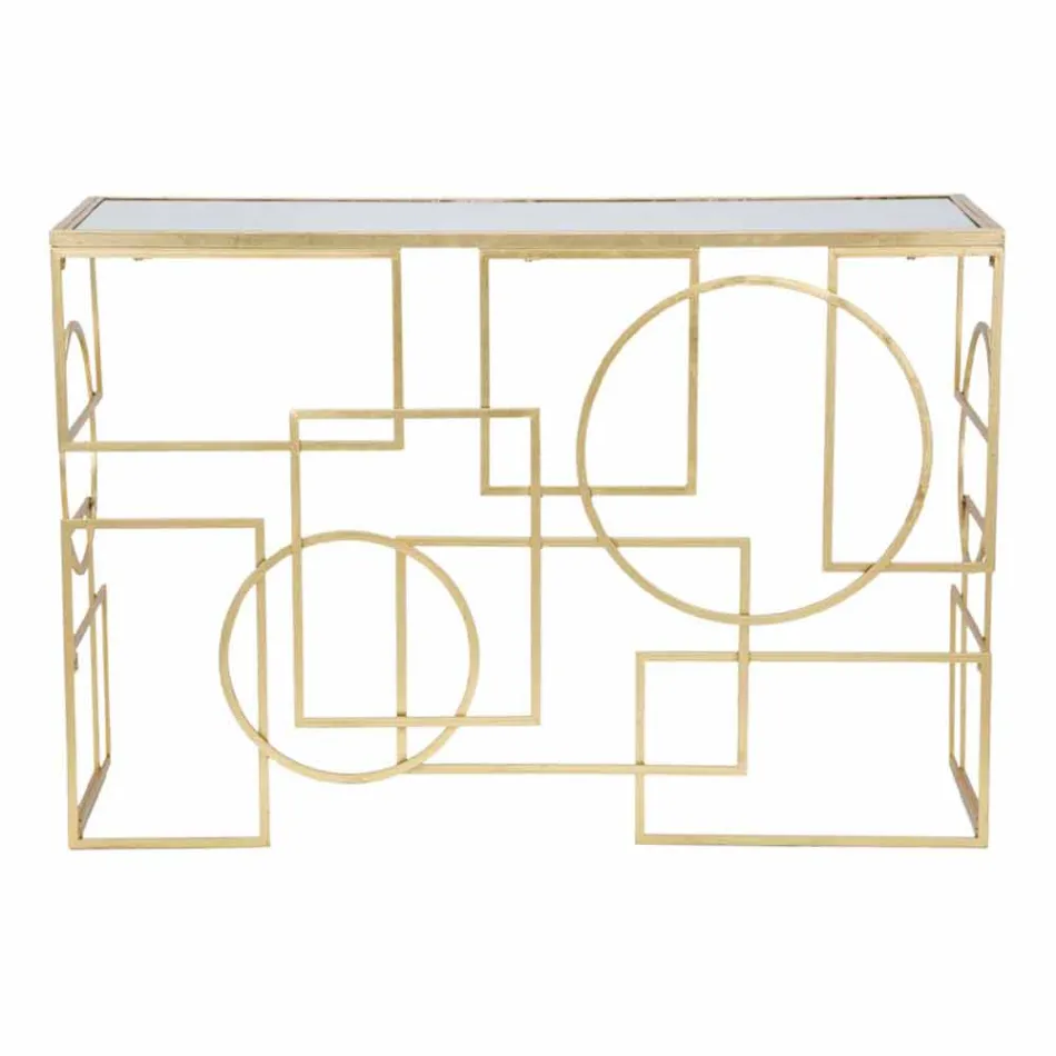 Modern Design Rectangular Console in Iron and Mirror - Billie Viadurini