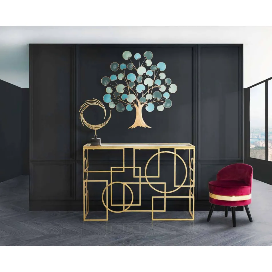 Modern Design Rectangular Console in Iron and Mirror - Billie Viadurini