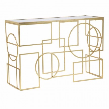 Modern Design Rectangular Console in Iron and Mirror - Billie Viadurini