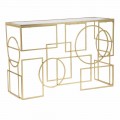 Modern Design Rectangular Console in Iron and Mirror - Billie