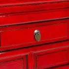 Red Console in Elm Wood with 3 Drawers Design Homemotion - Sonten Viadurini