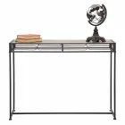 Modern Style Rectangular Living Room Console in Iron and MDF - Wendell Viadurini