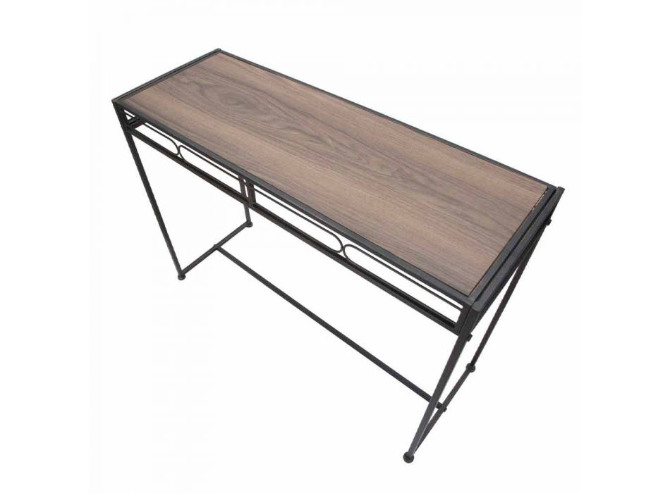 Modern Style Rectangular Living Room Console in Iron and MDF - Wendell Viadurini