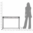 Modern Style Rectangular Living Room Console in Iron and MDF - Wendell Viadurini