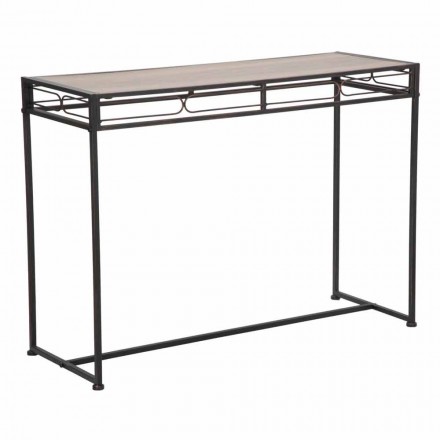 Modern Style Rectangular Living Room Console in Iron and MDF - Wendell Viadurini